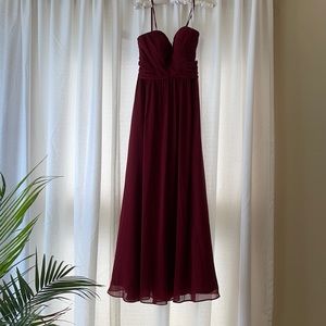 Bridesmaids Dress Maroon
